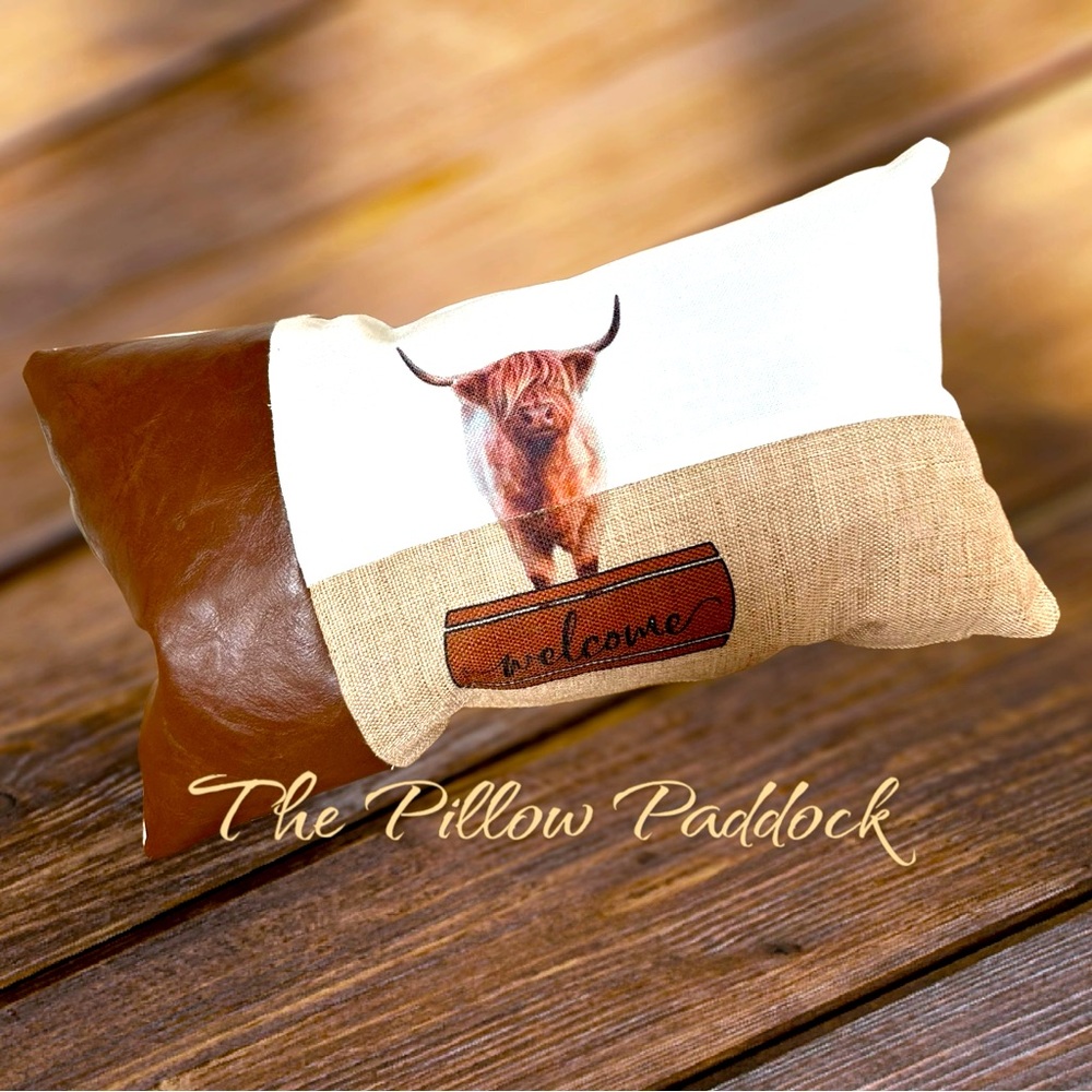 12 x 20 Highlander cow pillow